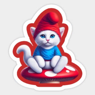 Smurf cat meme, Smurfcat papa, Smurfcat Sticker